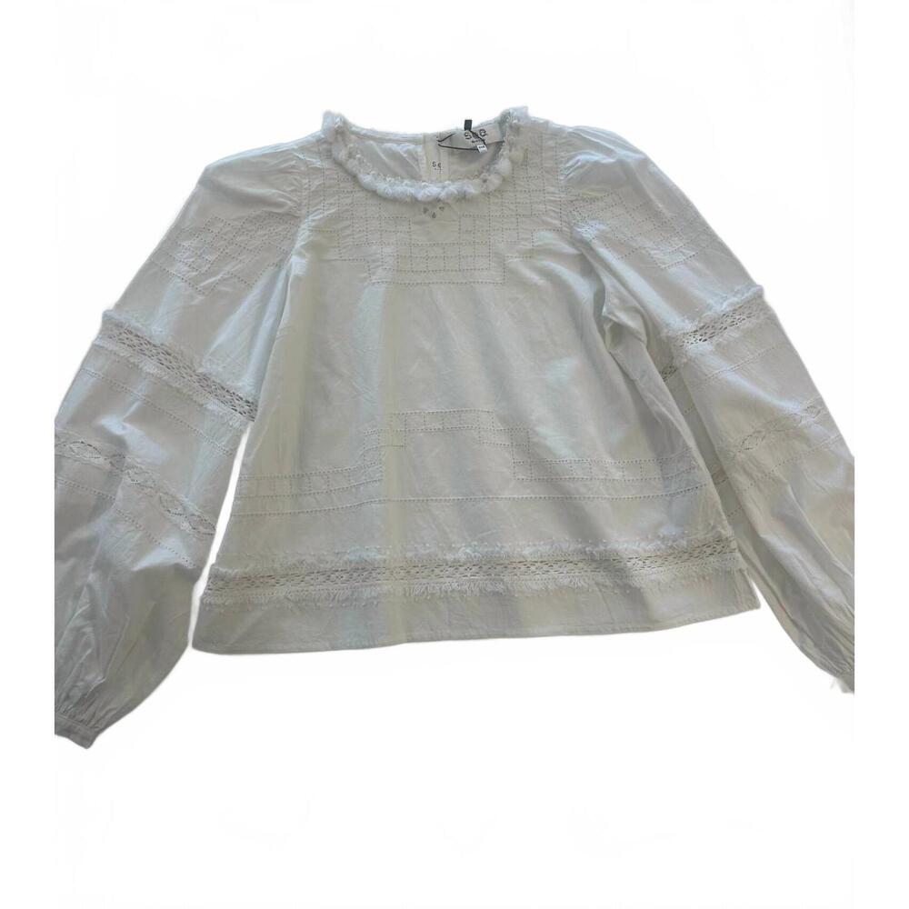 NEW SEA women's lilith long sleeve top in ivory